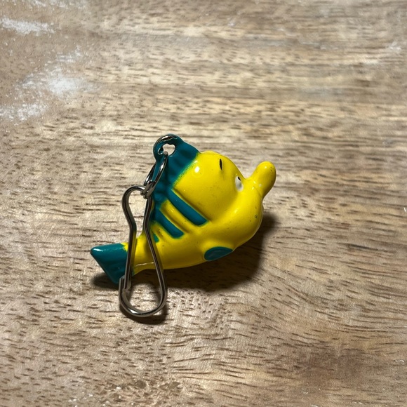 The Little Mermaid Flounder Bell Charm with Spring Hook - Picture 9 of 12